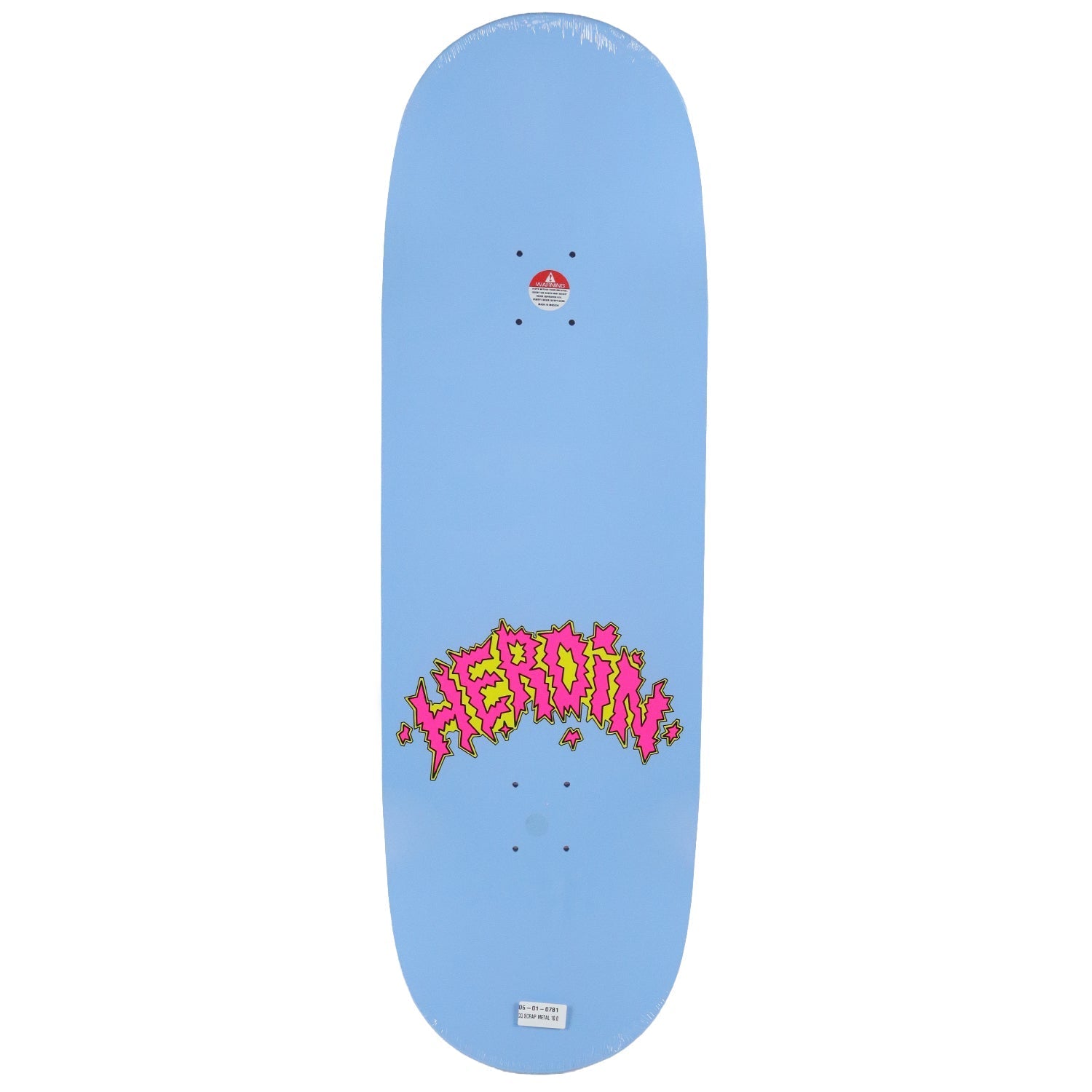 Heroin Skateboard Deck Craig Questions Scrap Metal 10" x 32.25"