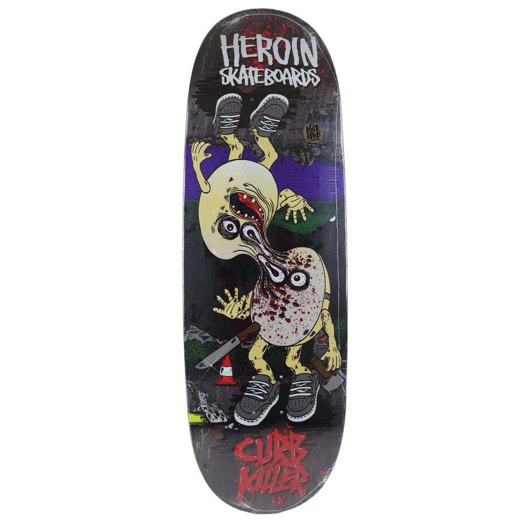 Heroin Skateboard Deck Curb Killer 9 Merged (Assorted) 10" x 32.5"