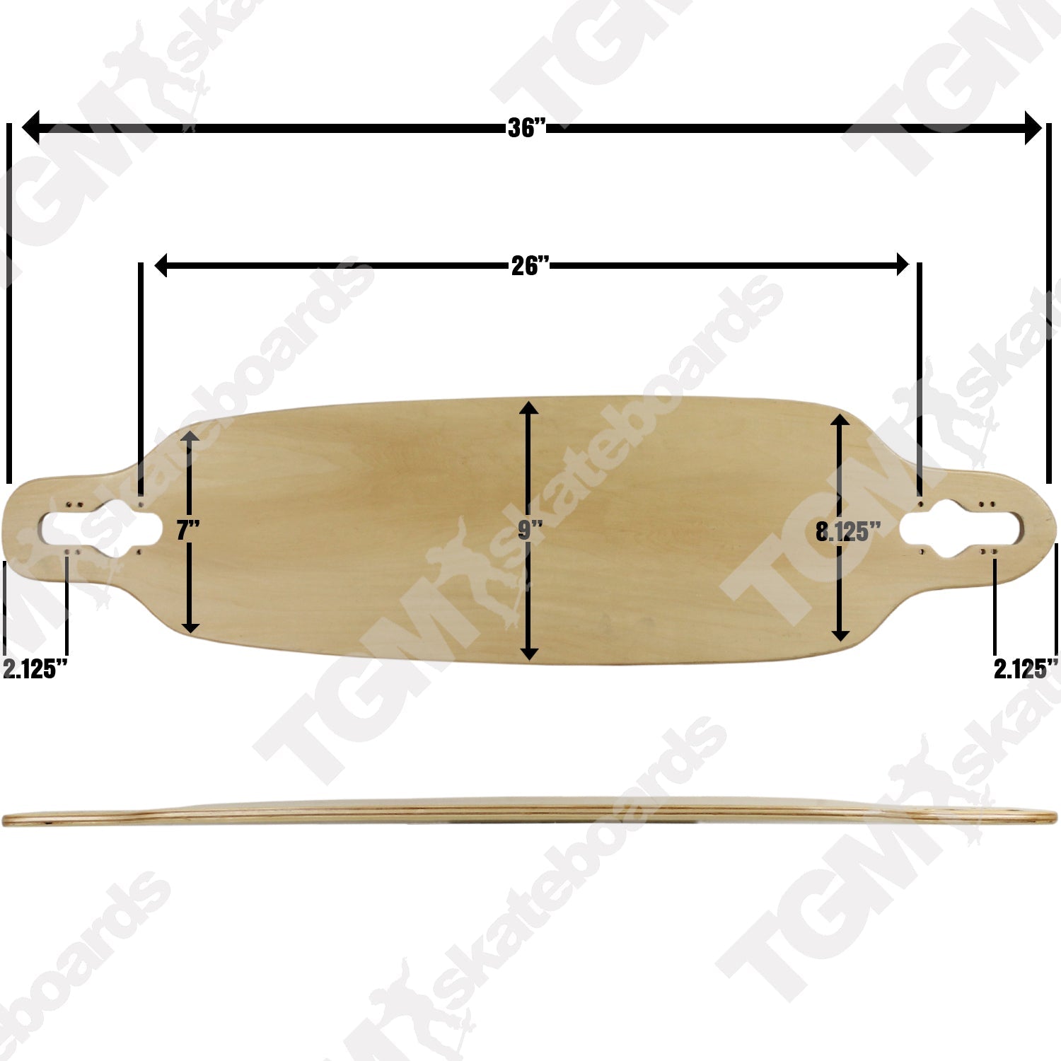 Moose Longboard Complete 9" x 36" Drop Through Green