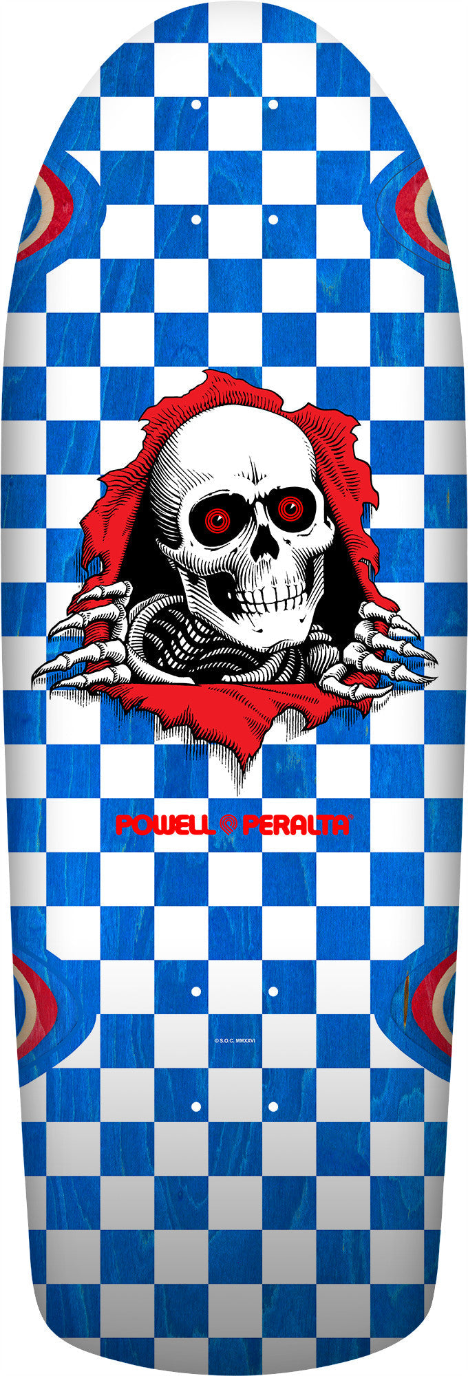 Powell Peralta OG Ripper Checker Reissue Deck - 10″ Blue Stain **PRE-ORDER**