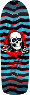 Powell Peralta Old School Ripper Skateboard Deck - 9.89″ Red/Aqua Foil