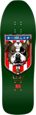 Powell Peralta Frankie Hill Bulldog Reissue Skateboard Deck - 10″ Green/Gold Foil