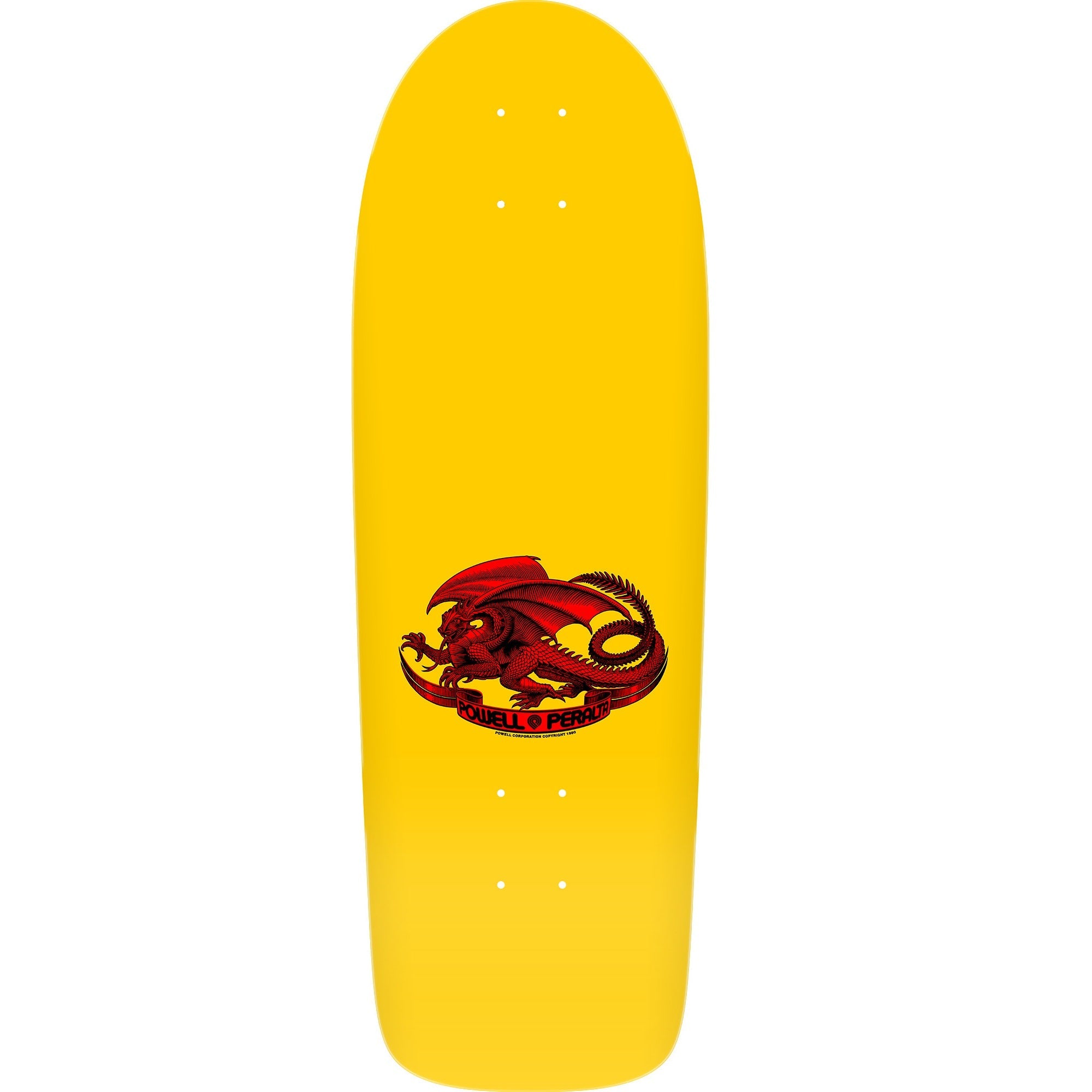 Powell Peralta Skull & Nunchucks Bruce Lee Skateboard Deck - 10″ Yellow