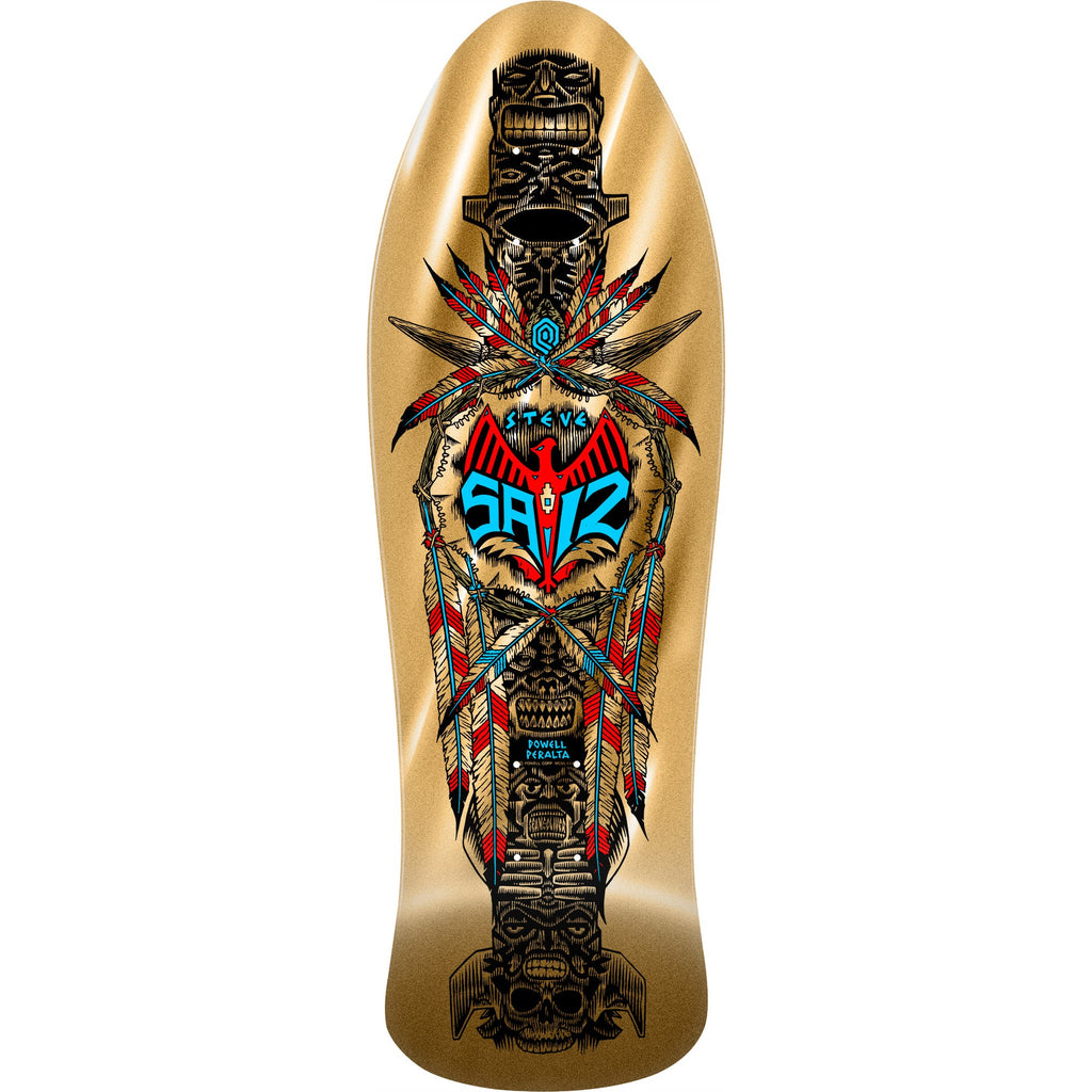 Powell Peralta Skateboard Deck Steve Saiz Totem Gold Foil Old School Reissue