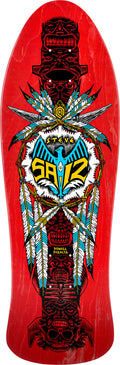 Powell Peralta Steve Saiz Totem Reissue Skateboard Deck - 10″ Red Veneer **PRE-ORDER**