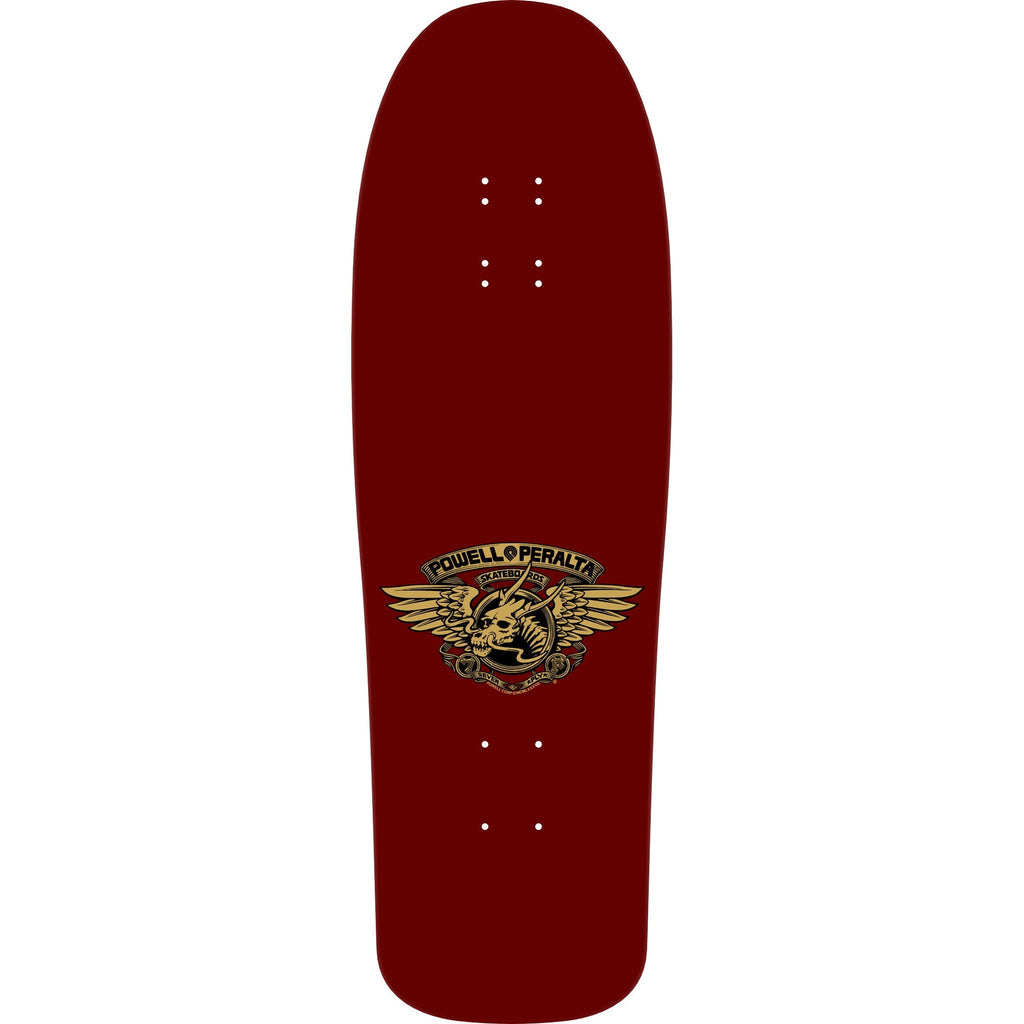 Powell Peralta Skateboard Deck Caballero Mask Burgundy/Gold Foil Old School Reissue