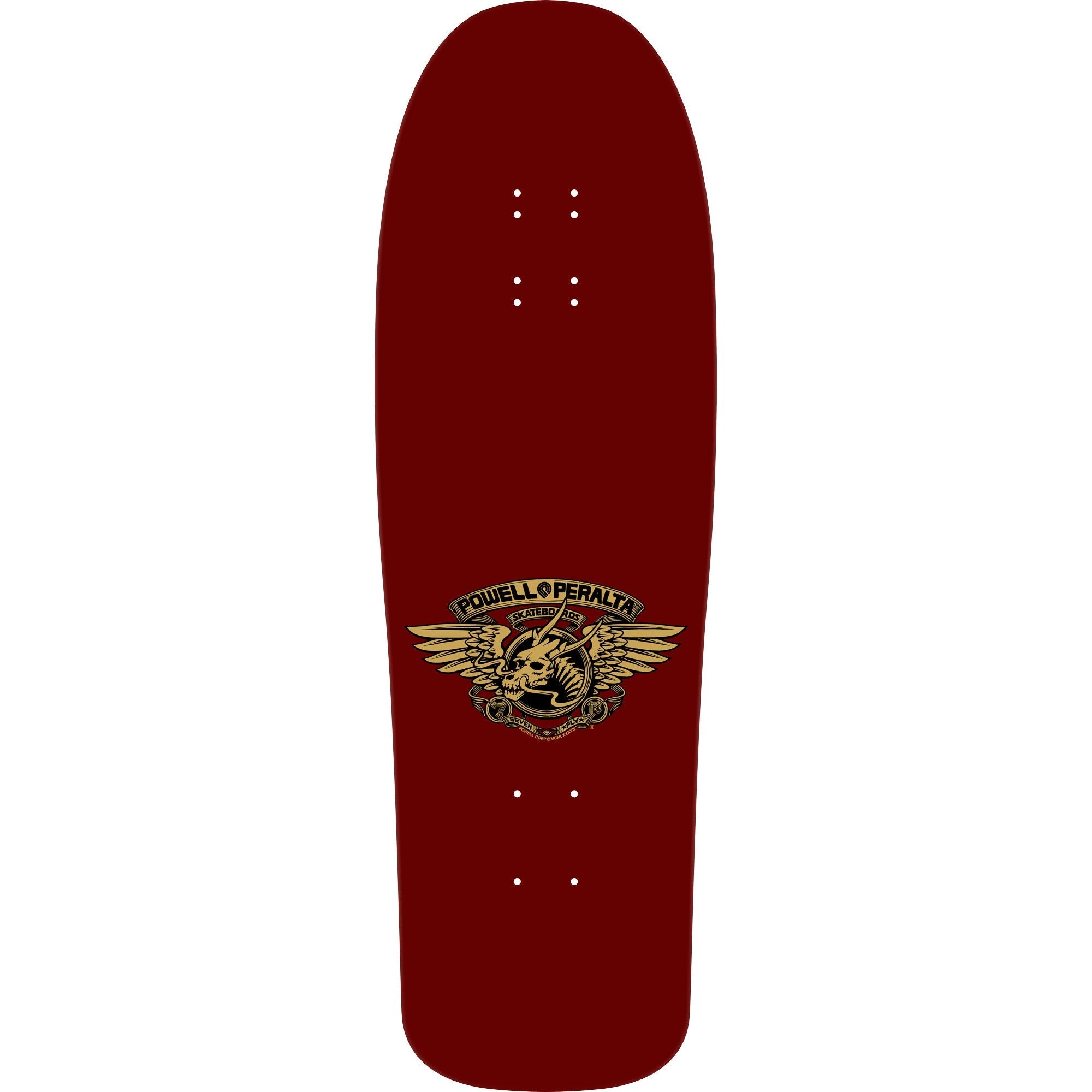 Powell Peralta Skateboard Deck Caballero Mask Burgundy/Gold Foil Old School Reissue