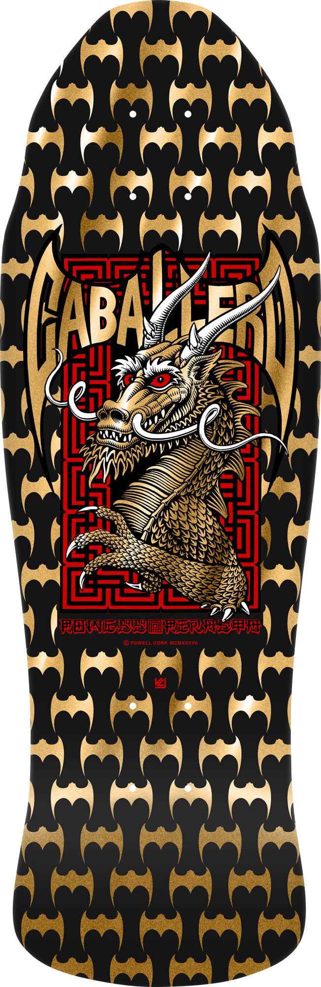 Powell Peralta Steve Caballero Street Reissue Deck  9.625″ Black/Gold Foil