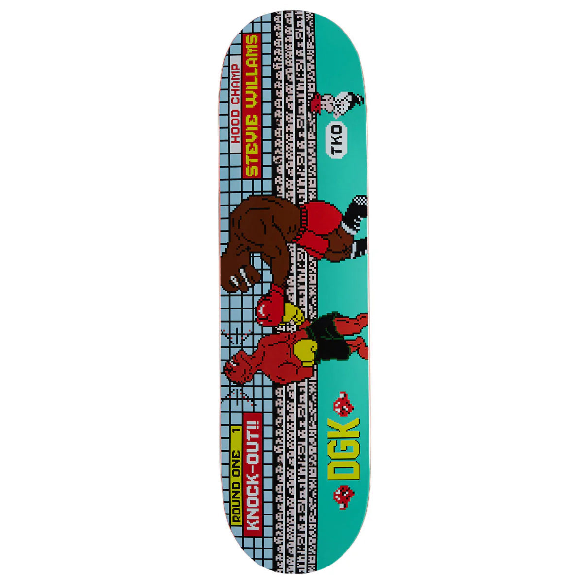 DGK Skateboard Deck Stevie Williams 8-Bit TKO 8.0" x 31.85"