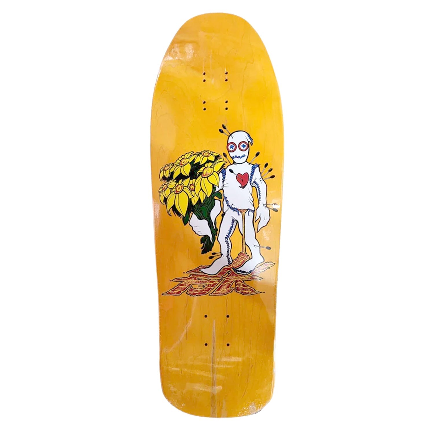 Dogtown Skateboard Deck Bryce Kanights Flower Guy Yellow 10.12" x 31.87"