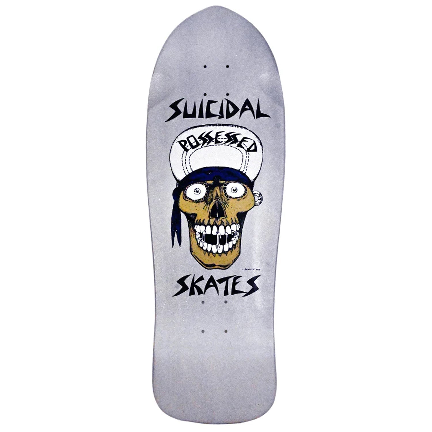 Dogtown Skateboard Deck SS Punk Skull Silver Dip 10.12" x 30.82"