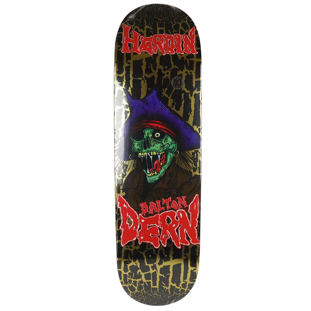 Heroin Skateboard Deck Dalton Dern KO2 Pirate 8.75" x 32.25"