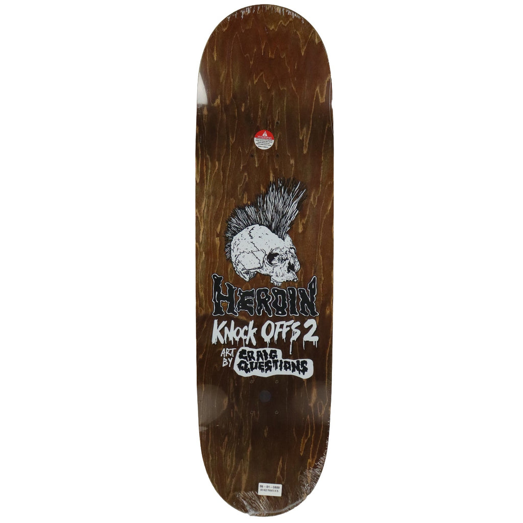 Heroin Skateboard Deck Dalton Dern KO2 Pirate 8.75" x 32.25"