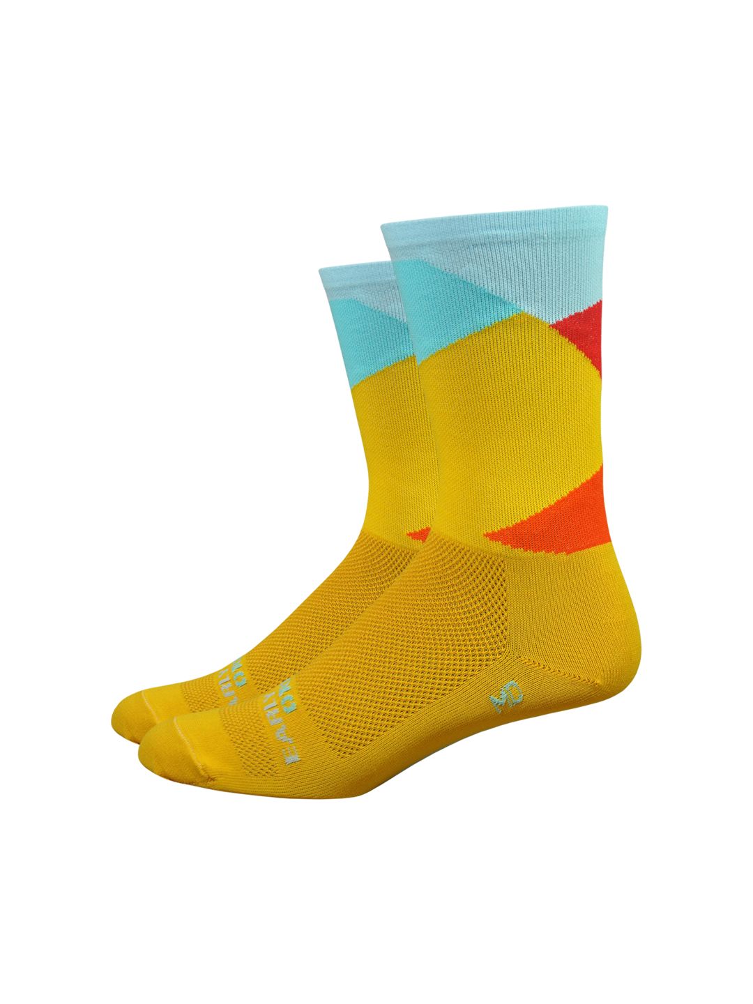 Sock DeFeet Ornot Intersection 6'' Medium Bright Gold