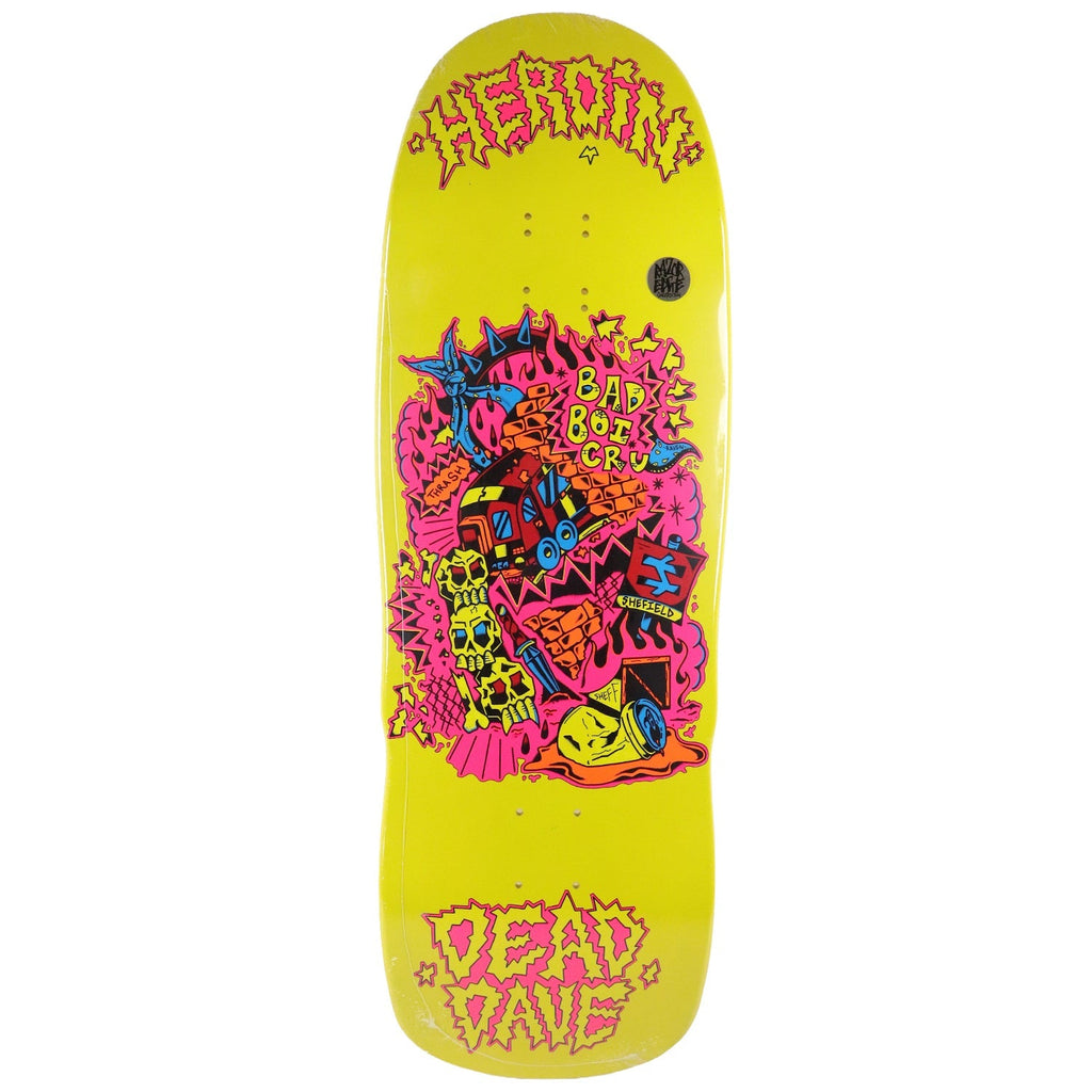 Heroin Skateboard Deck Dead Dave Trainlines 10.125" x 32.5"