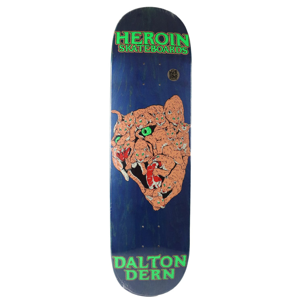 Heroin Skateboard Deck Dalton Dern Panther (Assorted) 8.5" x 32"