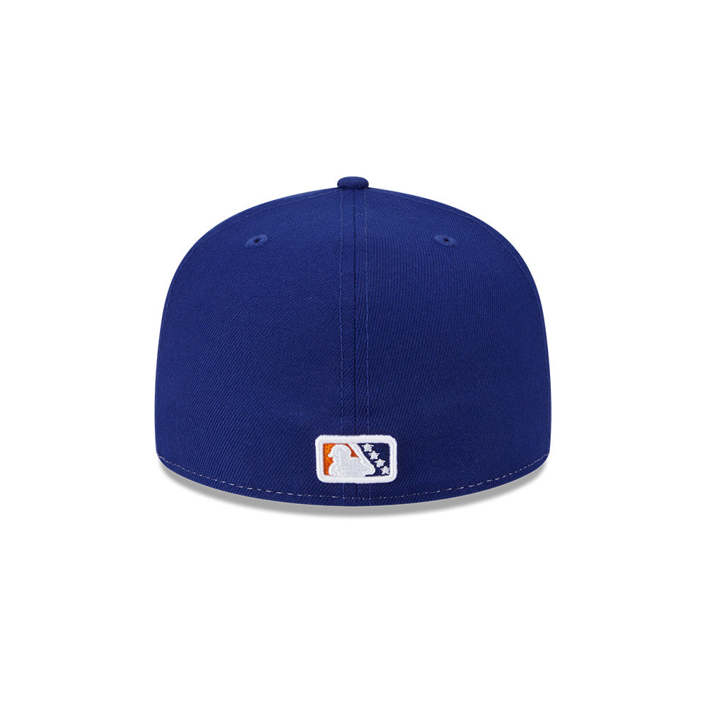 Durham Bulls MiLB New Era Men's White/Orange 59Fifty Authentic Collection Fitted Hat