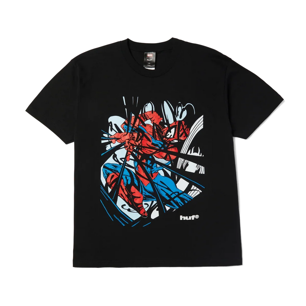 Huf X Spider-Man Entangled T-Shirt - Washed Black