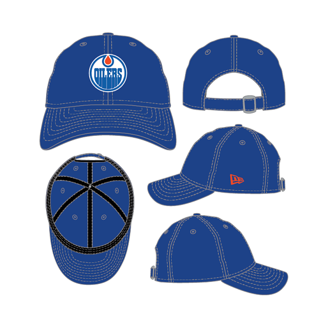Edmonton Oilers NHL New Era Men's Royal 9Twenty Core Classic Adjustable Hat