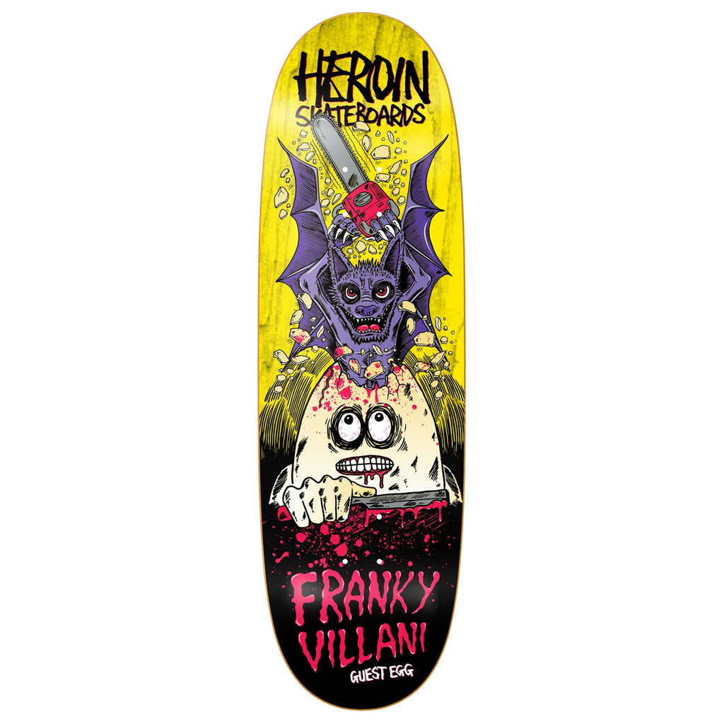 Heroin Skateboard Deck Franky Villani Guest Symmetrical (Assorted) Assorted 9.5" x 32.25"