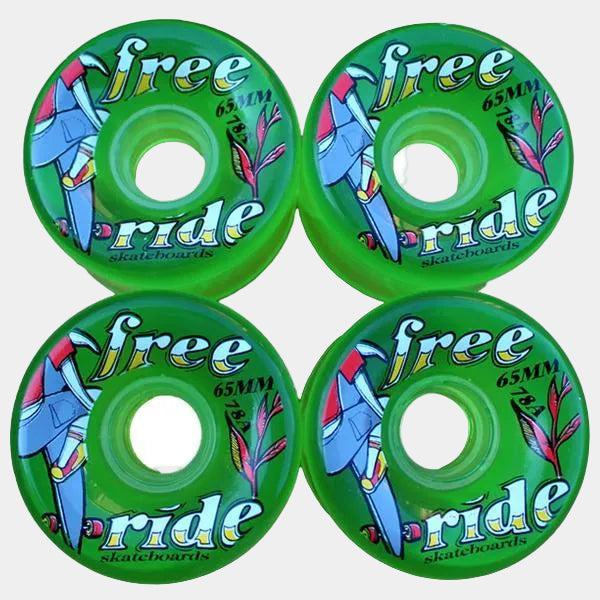 Free Ride Soft Cruiser Wheels 78a 65mm Clear Green