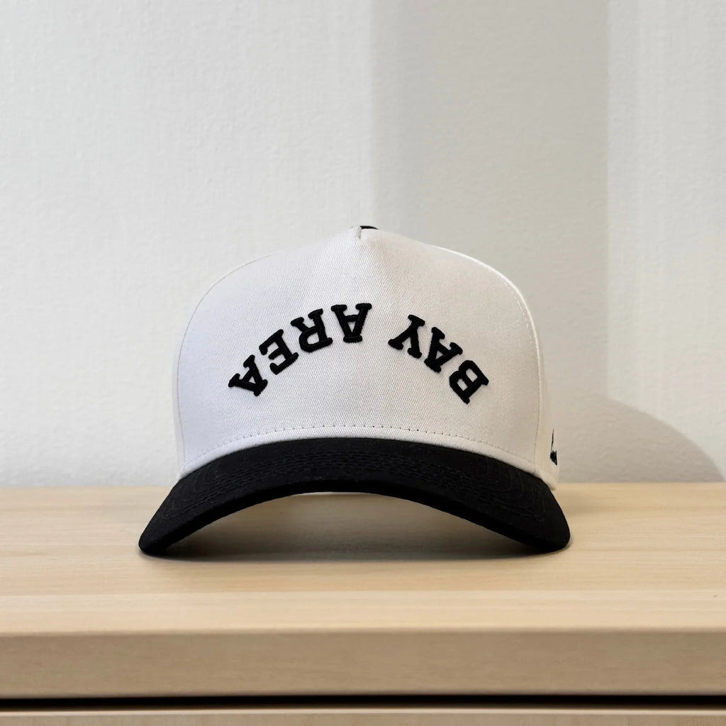Laces Bay Area Downside Up Adjustable Hat- Black/White