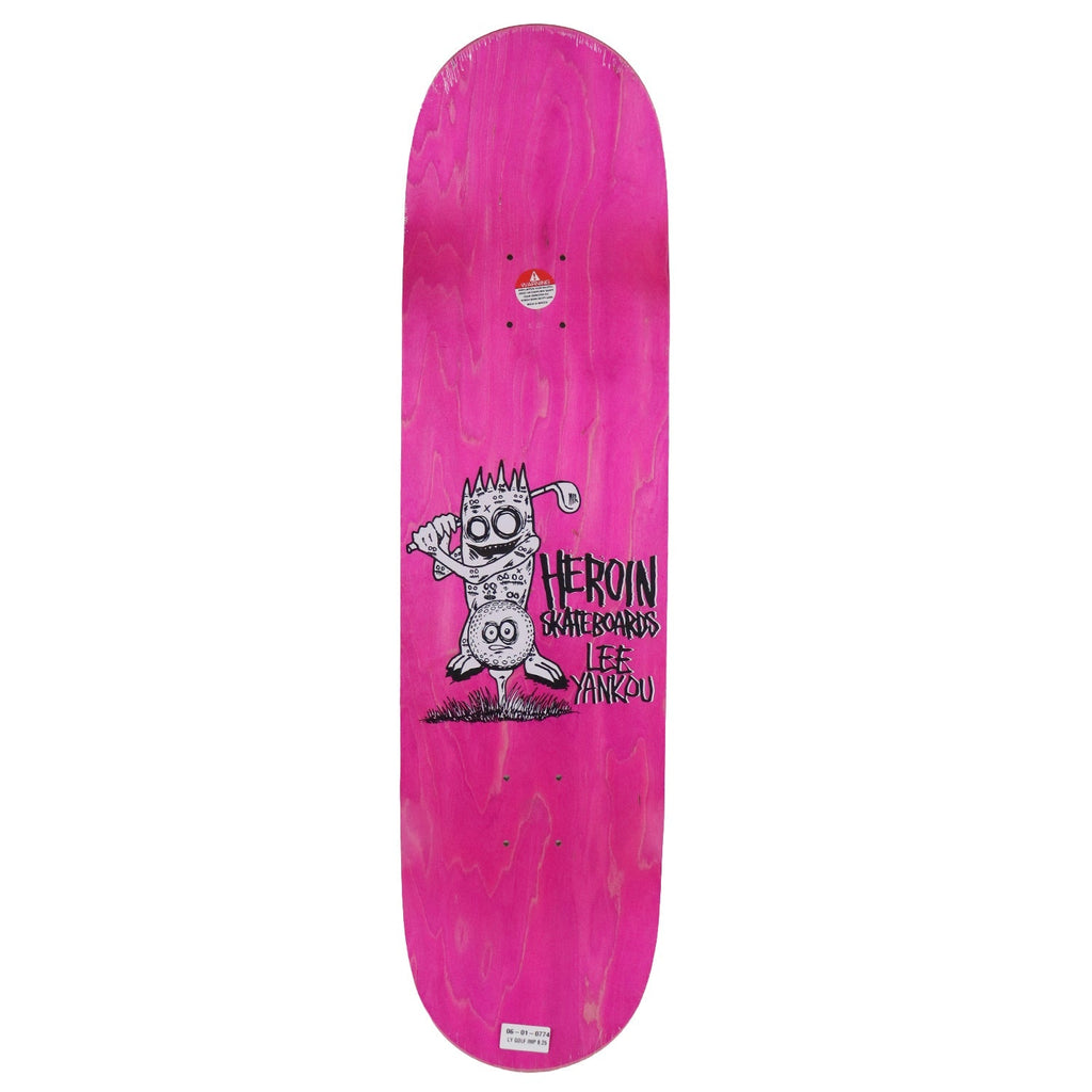 Heroin Skateboard Deck Lee Yankou Golf Imp (Assorted) Assorted 8.25" x 31.9"