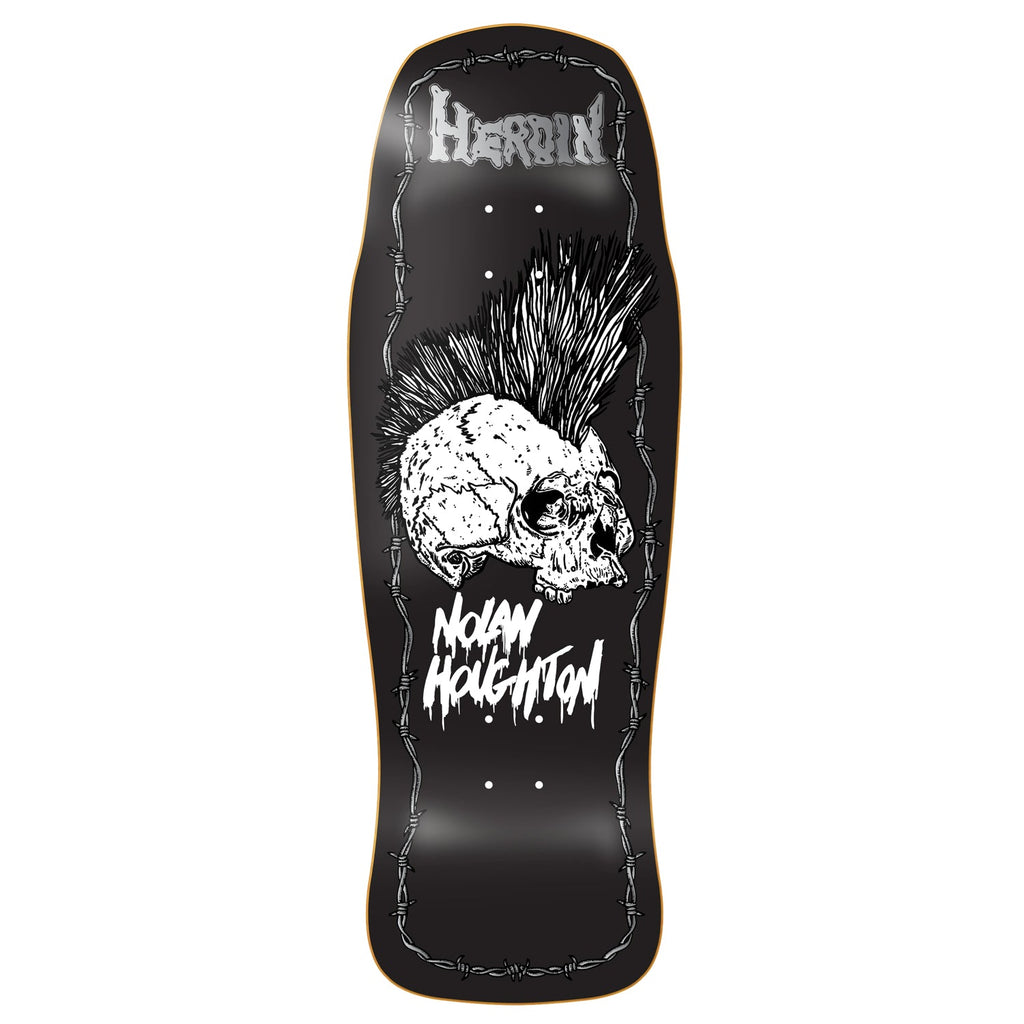 Heroin Skateboard Deck Nolan Houghton KO2 Skull 10.25" x 30.5"
