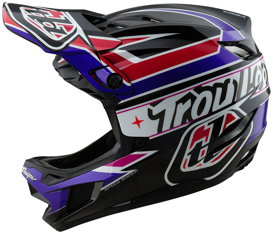 Troy Lee Designs D4 Polyacrylite Helmet – Linear Black 2X-Large
