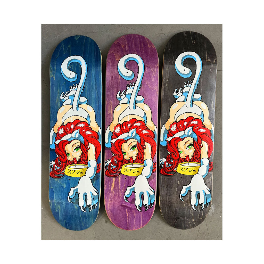 Hook Ups Skateboard Deck Milky Cat (Assorted) 8.25" x 32.25"