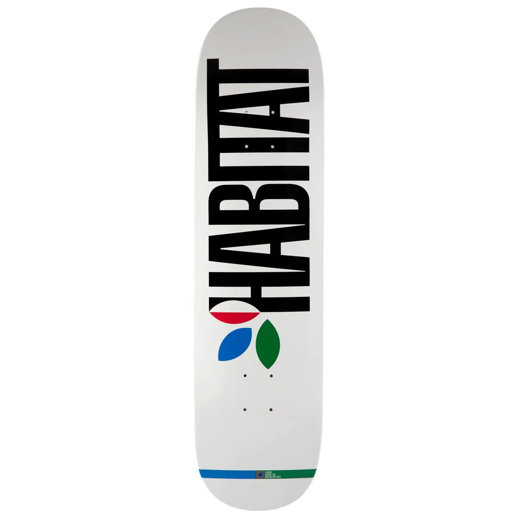 Habitat Skateboard Deck Apex Twin White 8.25" x 32.125"