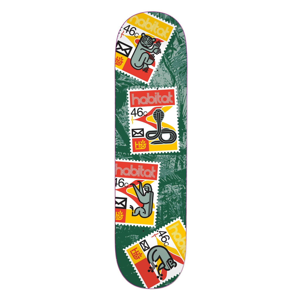 Habitat Skateboard Deck Postage Scatter Red 8.25" x 32.25"