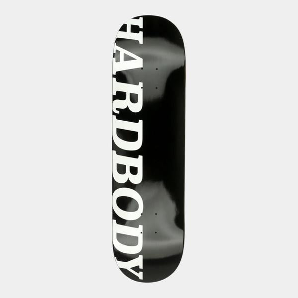 Hardbody Skateboards Classic Logo Deck 8.75" Black - White
