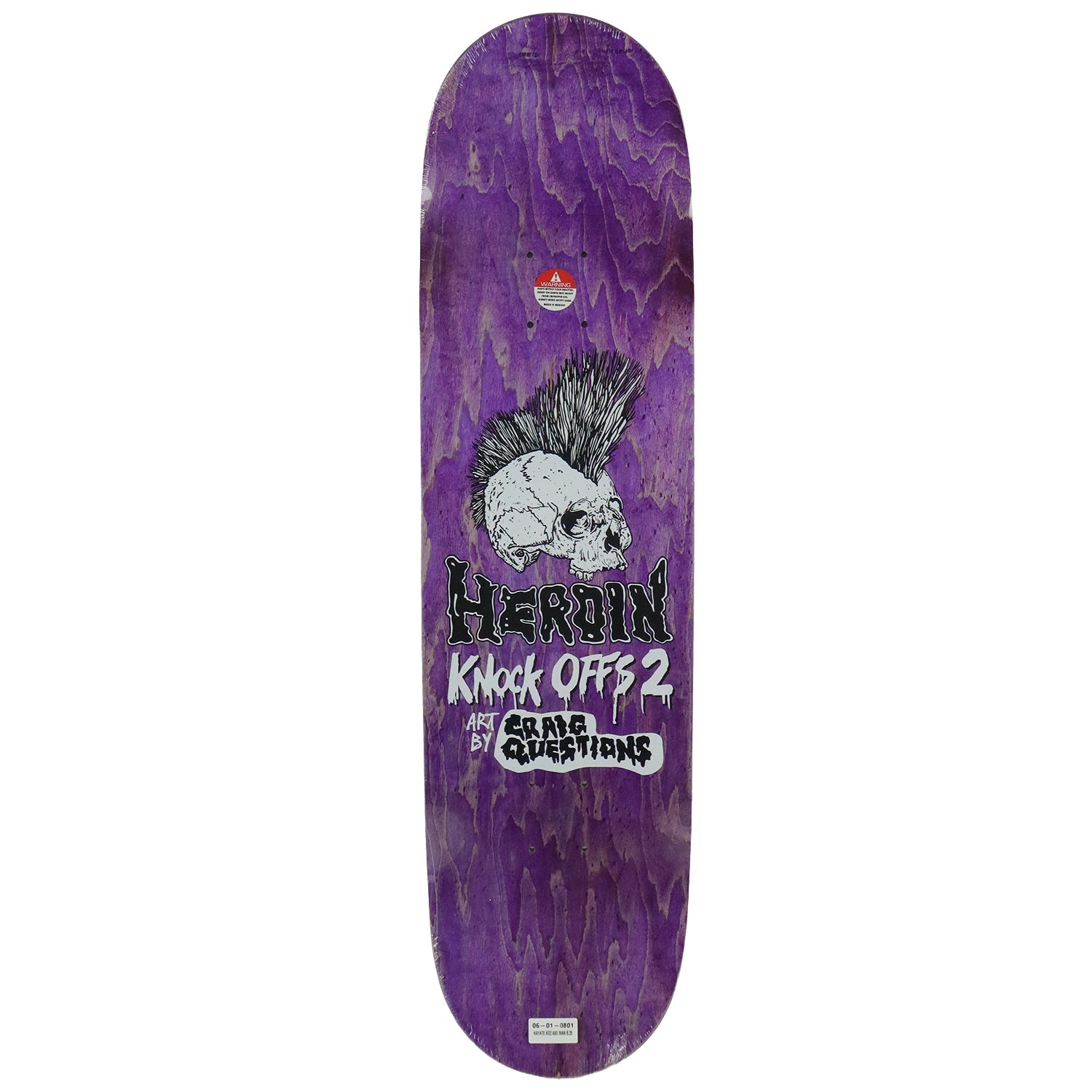 Heroin Skateboard Deck Hayate KO2 Axe Man 8.25" x 31.9"
