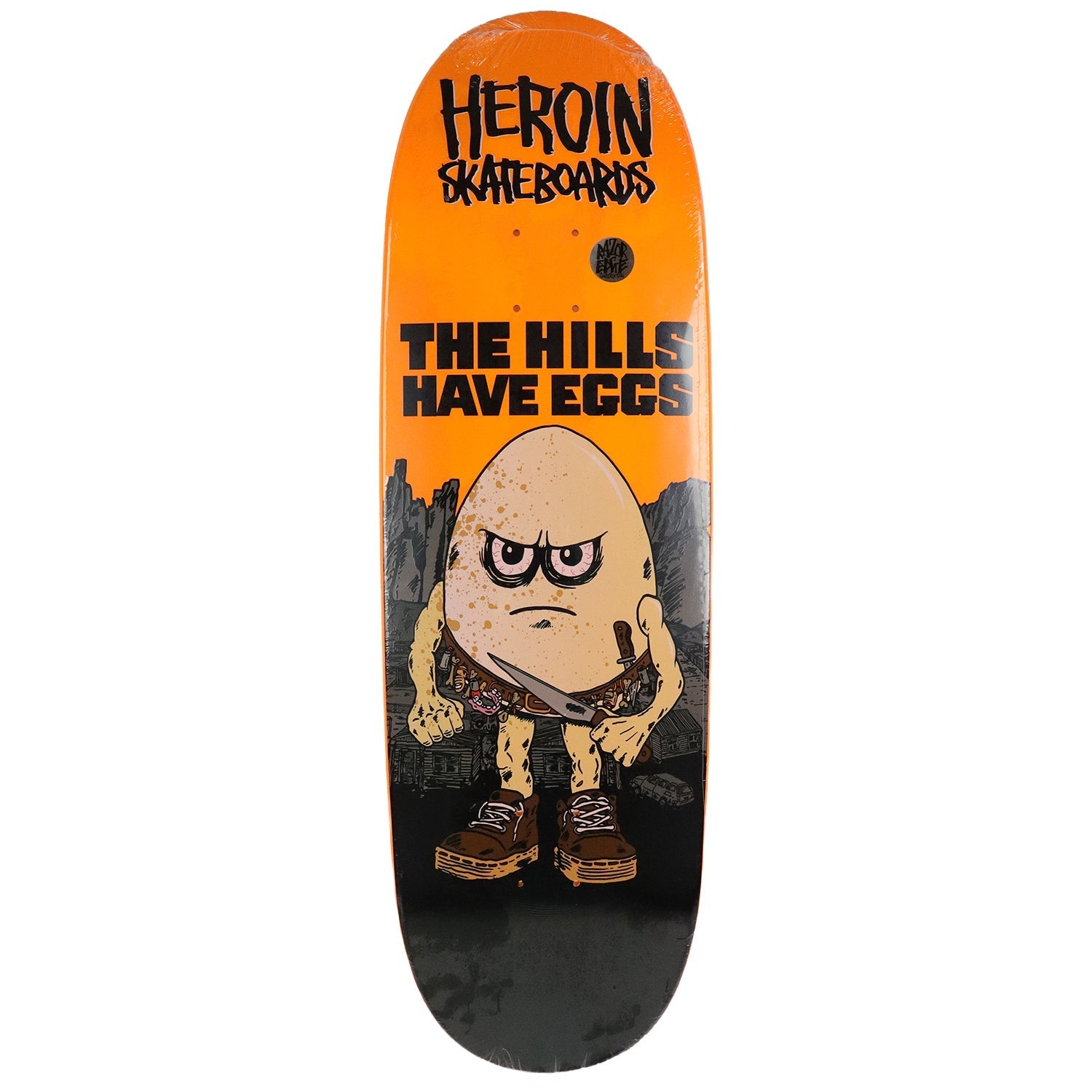 Heroin Skateboard Deck Hills Have Eggs (Assorted) 9.5" x 32.2"