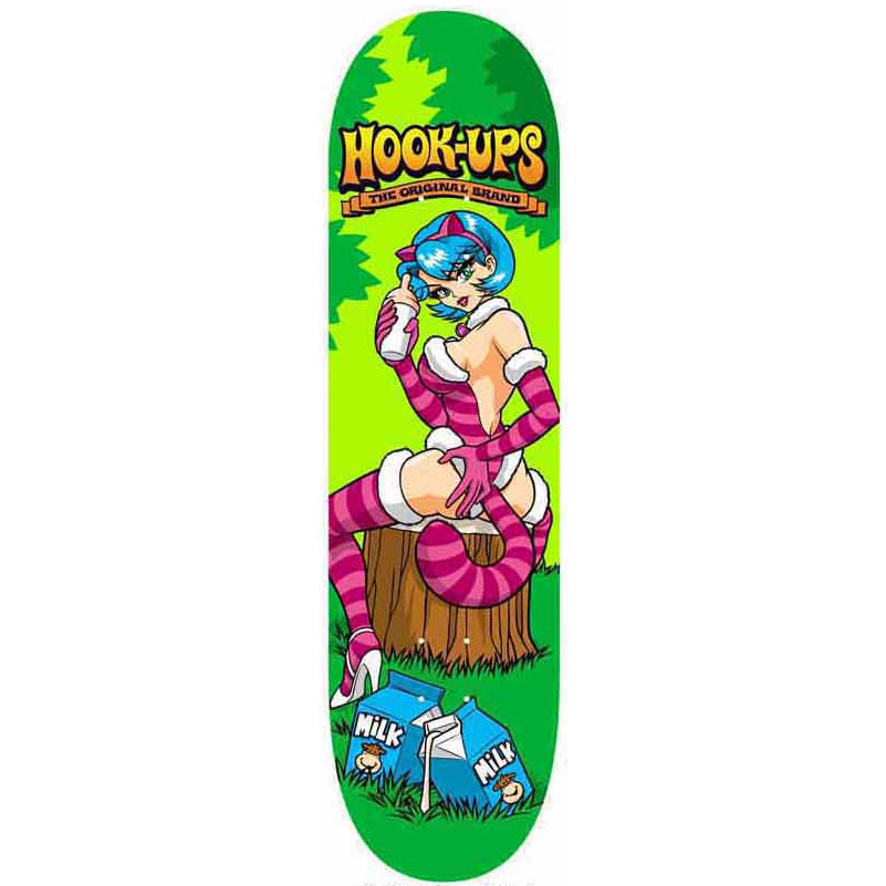 Hook Ups Skateboard Deck Cheshire Cat in Wonderland 8.5" x 32.25"