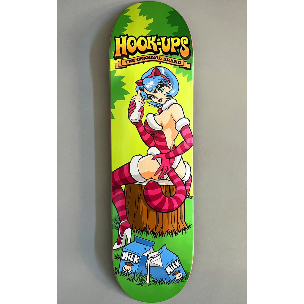 Hook Ups Skateboard Deck Cheshire Cat in Wonderland 8.5" x 32.25"