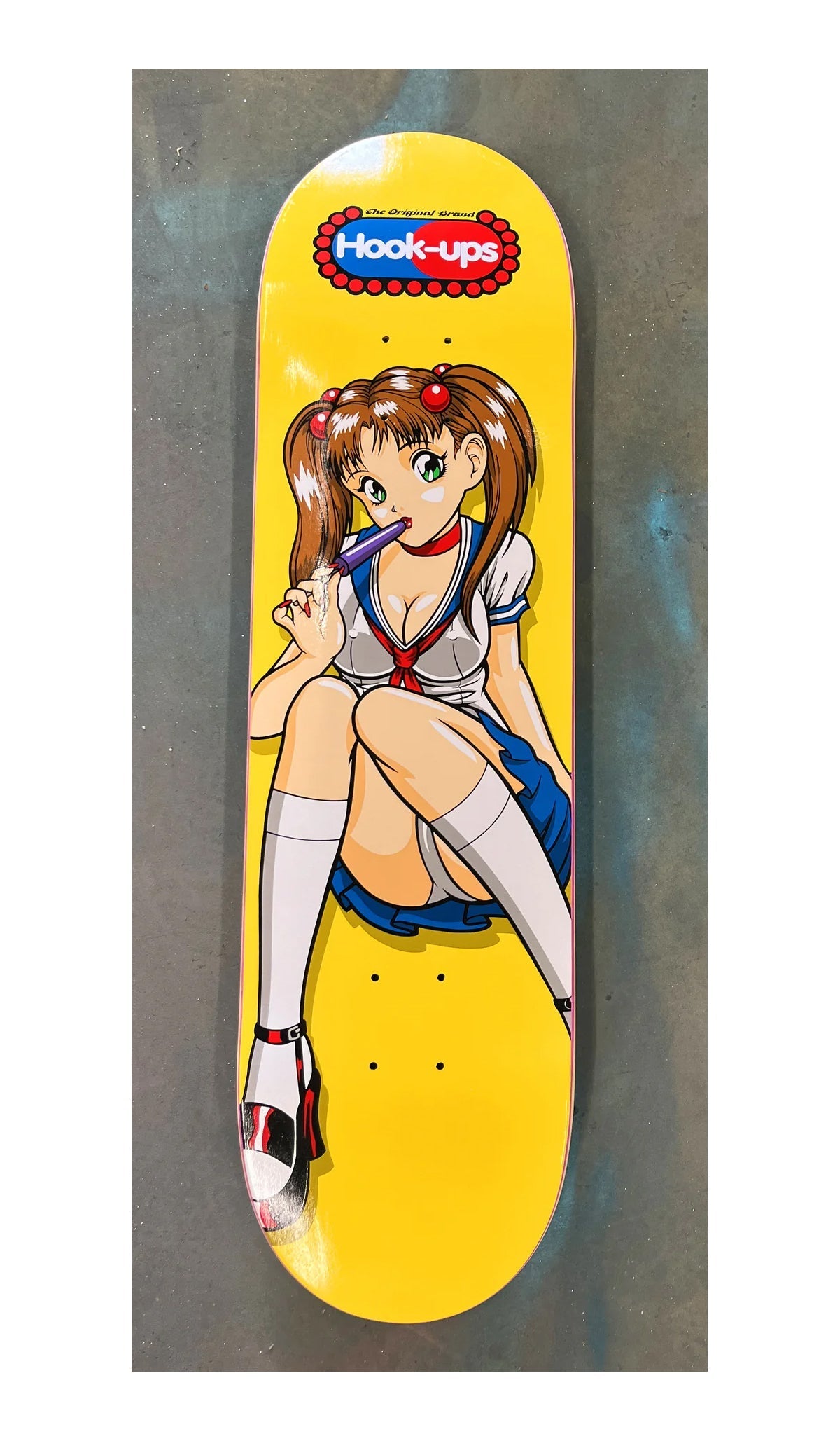 Hook Ups Skateboard Deck OG Popsicle Girl 8.5"