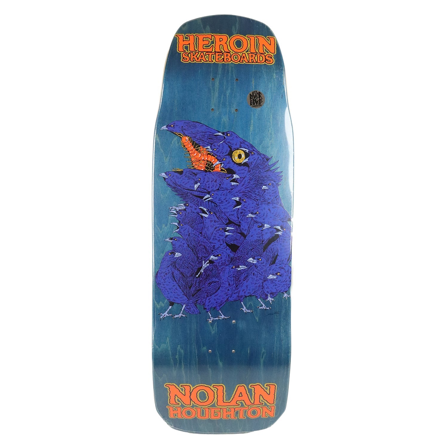 Heroin Skateboard Deck Nolan Houghton Crow (Assorted) 9.9" x 30.5"
