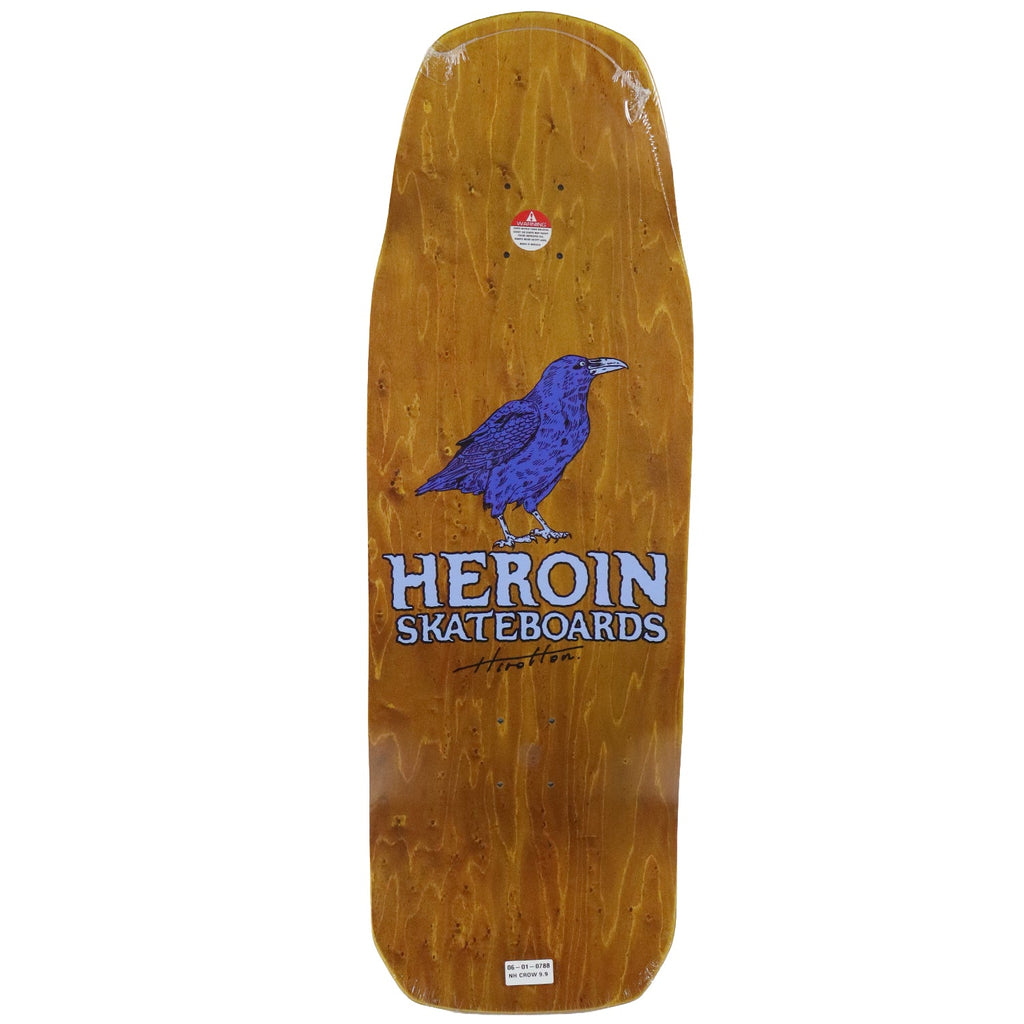 Heroin Skateboard Deck Nolan Houghton Crow (Assorted) 9.9" x 30.5"