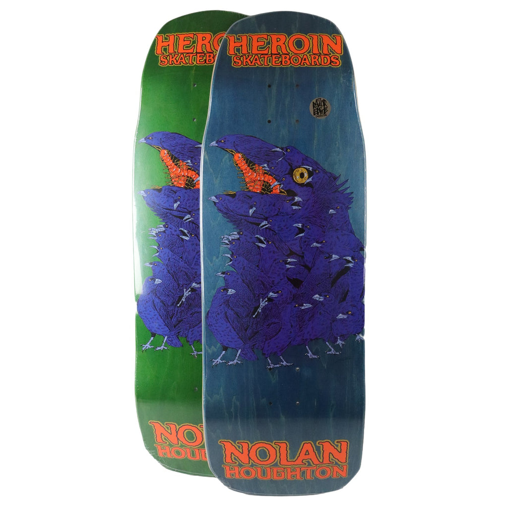 Heroin Skateboard Deck Nolan Houghton Crow (Assorted) 9.9" x 30.5"