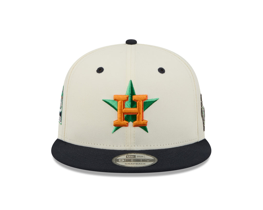 Houston Astros MLB New Era Men's Cream/Navy 9Fifty Mascot Pin Snapback