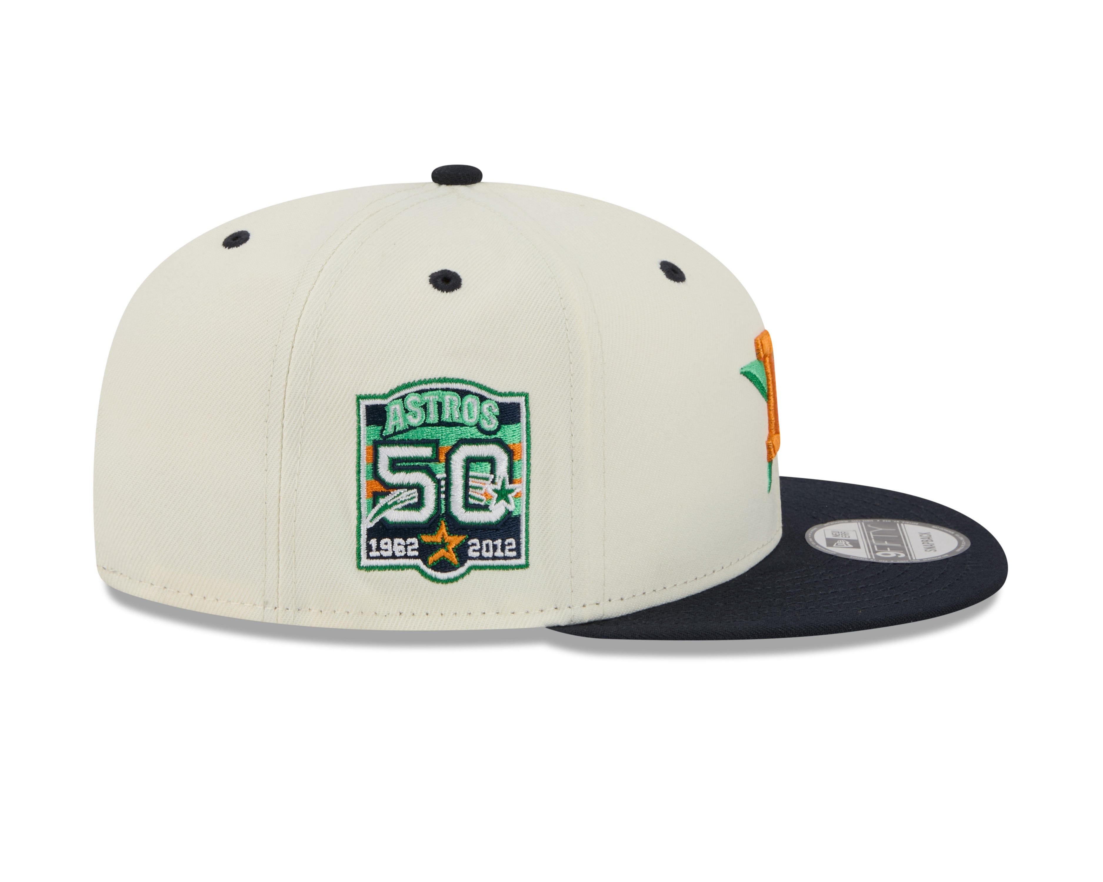 Houston Astros MLB New Era Men's Cream/Navy 9Fifty Mascot Pin Snapback