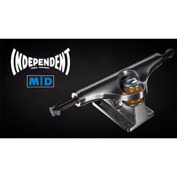 Independent 139 Mid Inverted Kingpin Truck Set Polished Silver