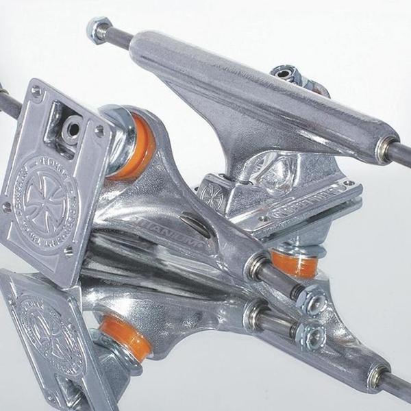 Independent 144mm Stage 11 Forged Titanium Silver Truck Set
