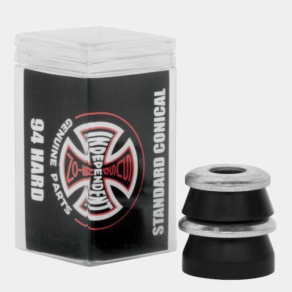 Independent Standard Conical Cushion Bushings 2 Pair w/ Washers 94a Hard Black