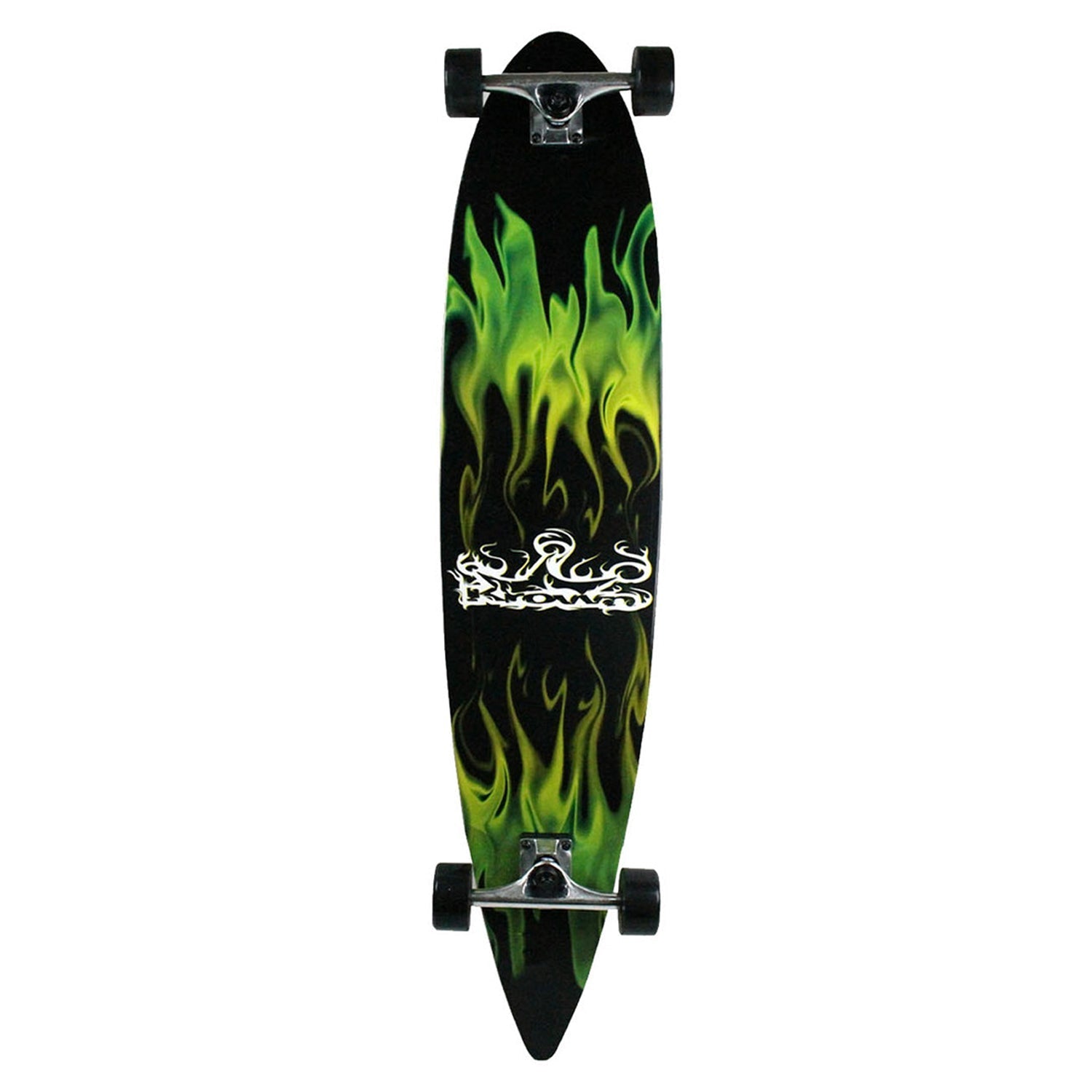 Krown Longboard Complete Pintail Green Flame