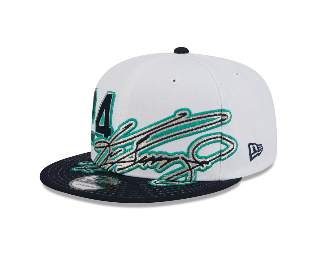 Ken Griffey Jr. Seattle Mariners MLB New Era Men's White/Navy 9Fifty Signature Snapback