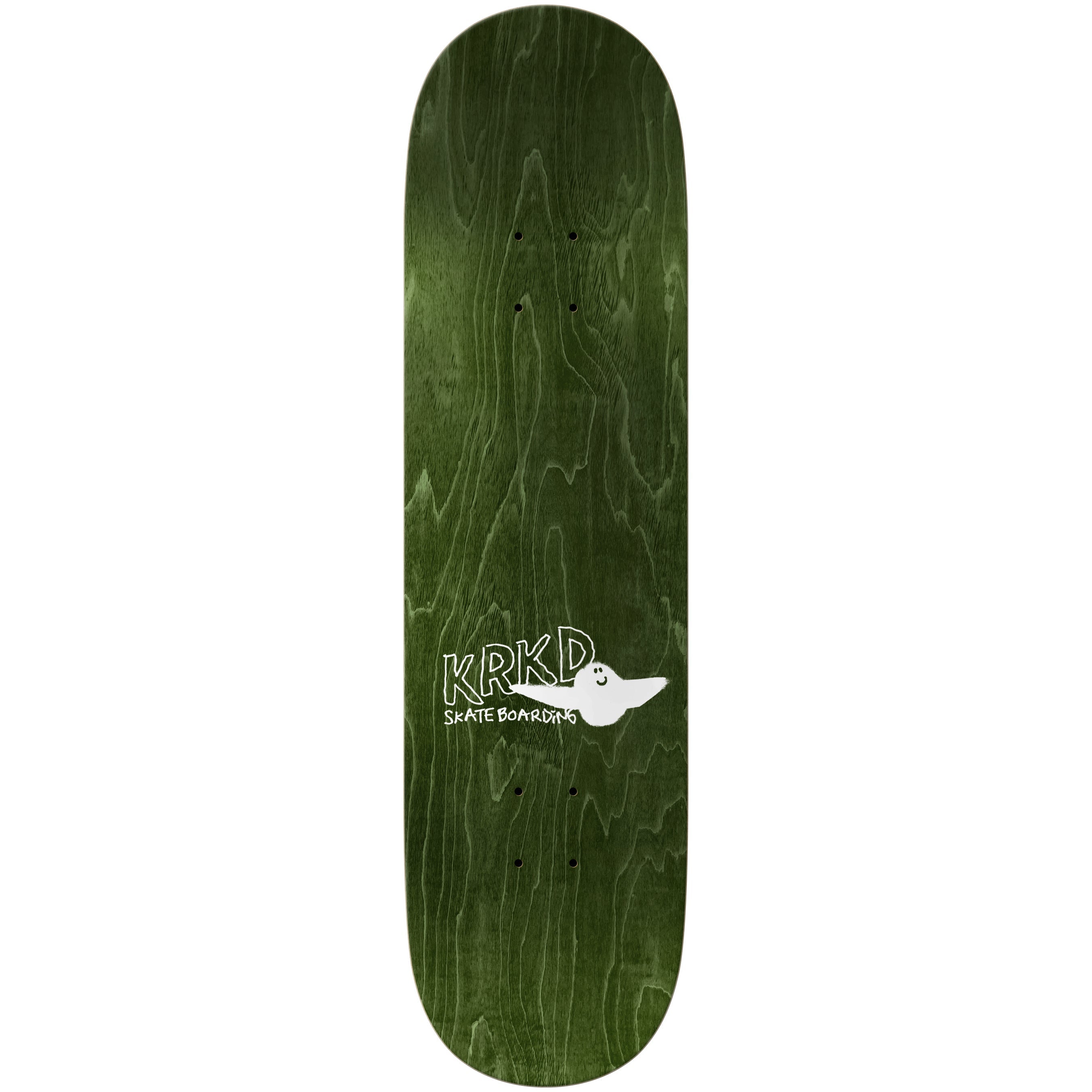 Krooked Skateboard Deck Kamo Wheel Wells Black 8.25" x 32"