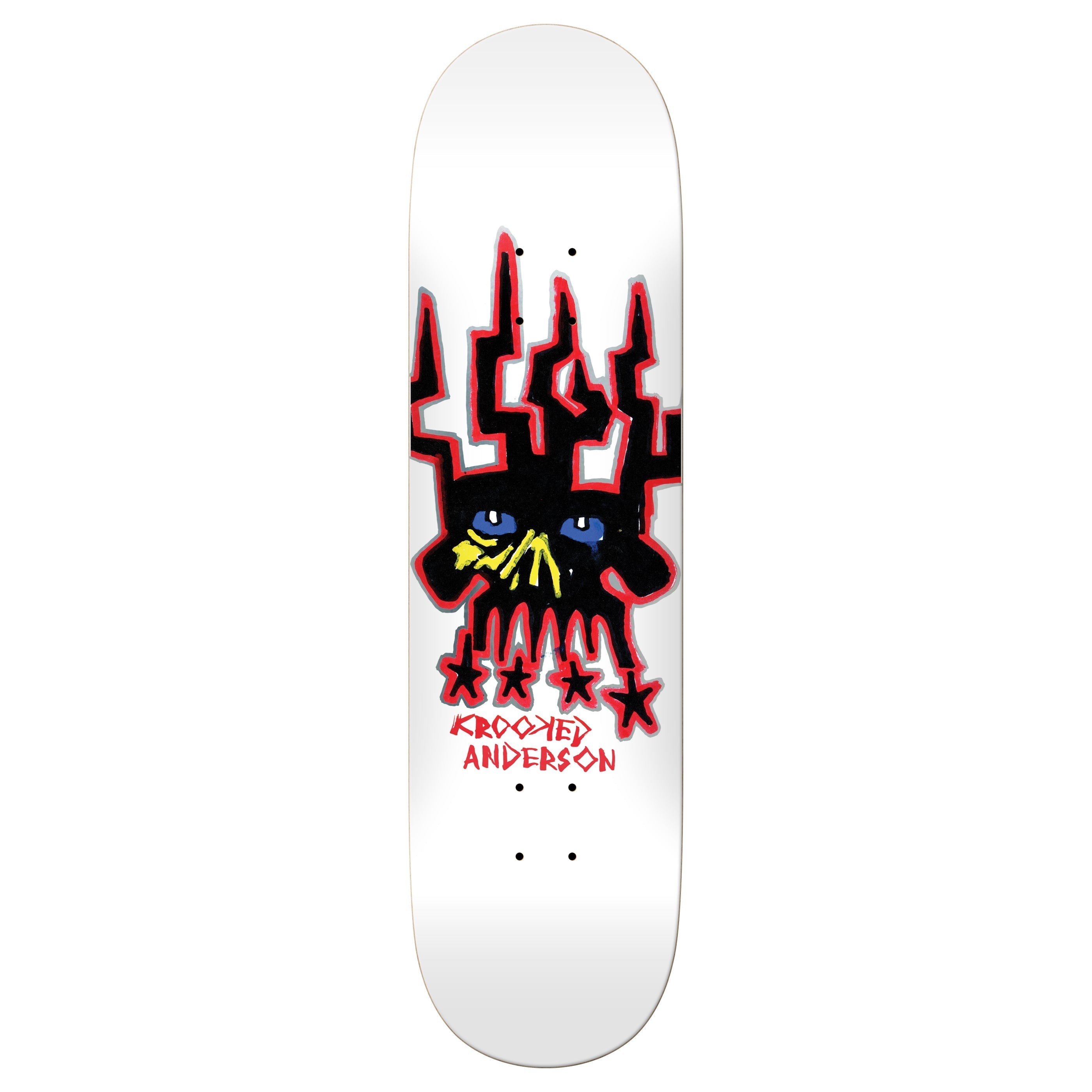 Krooked Skateboard Deck Manderson Skull King 8.38" x 32"